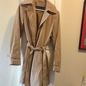 Classic Tan Trench Coat with Tie Waist